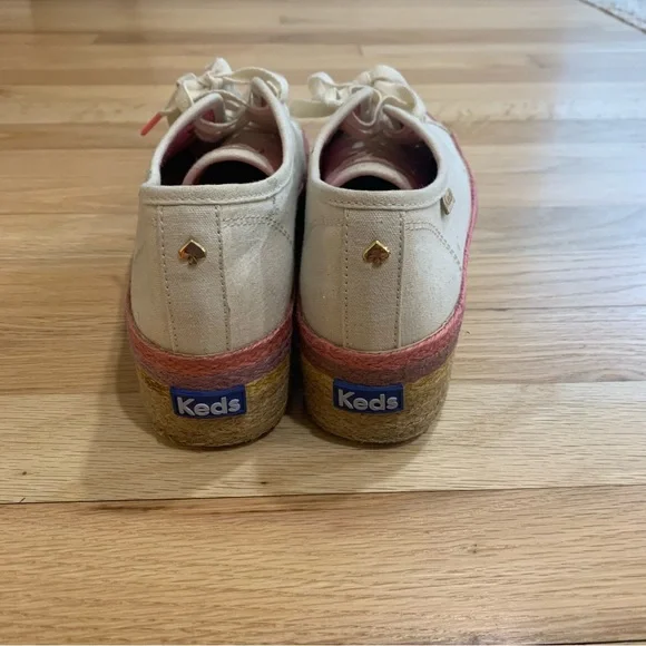 Keds x Kate Spade New York Triple Up Neon Raffia Platform Sneakers Size 7 - Picture 5 of 11